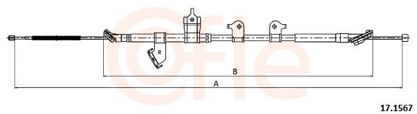 92171567 Cofle Трос ручного тормоза для Toyota RAV4