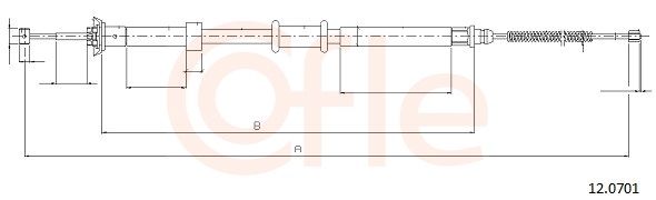 92120701 Cofle Трос ручного тормоза для Fiat Panda