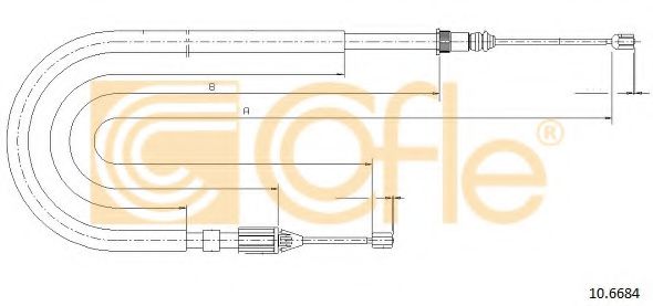 10.6684 Cofle Трос ручного гальма для Renault Megane