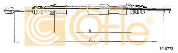 10.6773 Cofle Трос ручного тормоза для Renault 21