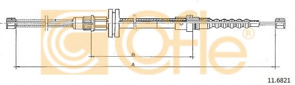 11.6821 Cofle Трос ручного гальма для Renault Master