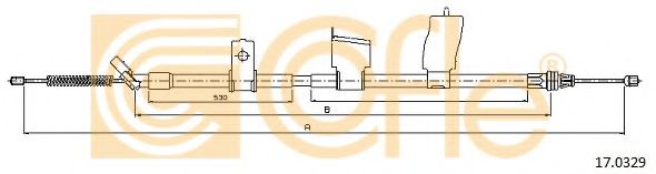 17.0329 Cofle Трос ручного тормоза