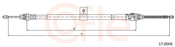 92170008 Cofle Трос ручного гальма для Nissan Note