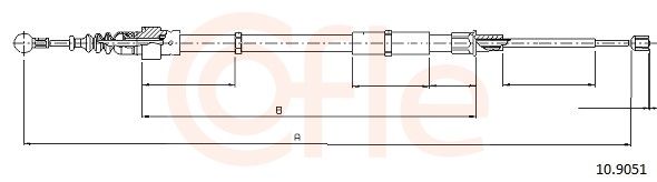 92109051 Cofle Трос ручного тормоза для Skoda Roomster