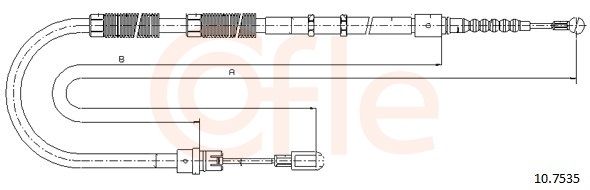 92107535 Cofle Трос ручного тормоза для Audi A4
