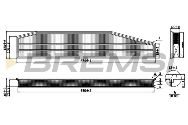 fa1261 Bremsi Воздушный фильтр для BMW X3