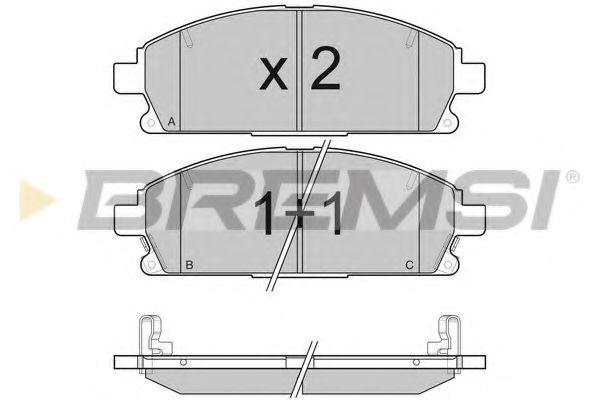 BP3068 Bremsi Тормозные колодки