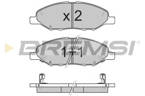 BP3335 Bremsi Тормозные колодки