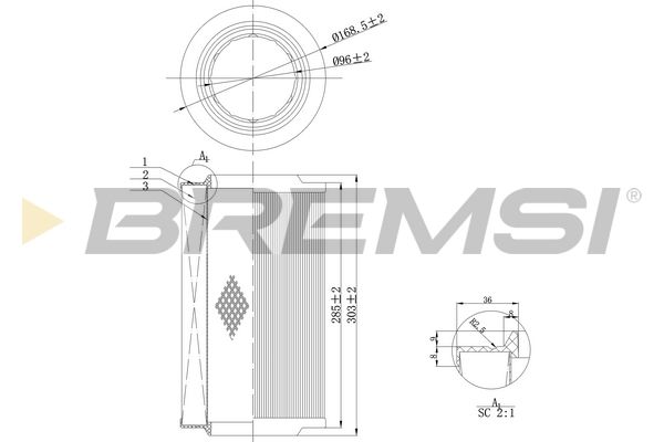fa0115 Bremsi Повітряний фільтр