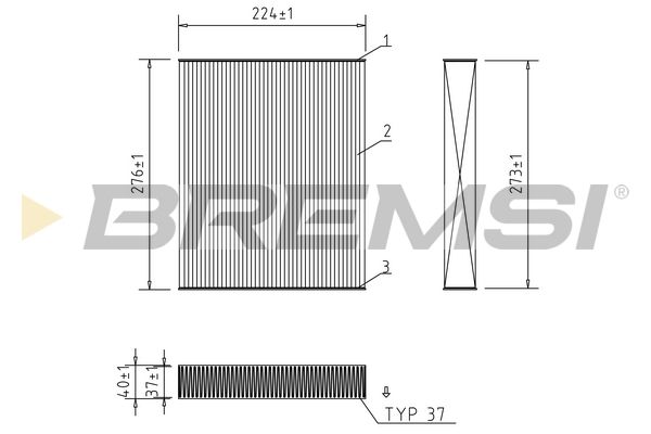 fc0422 Bremsi Фильтр салона