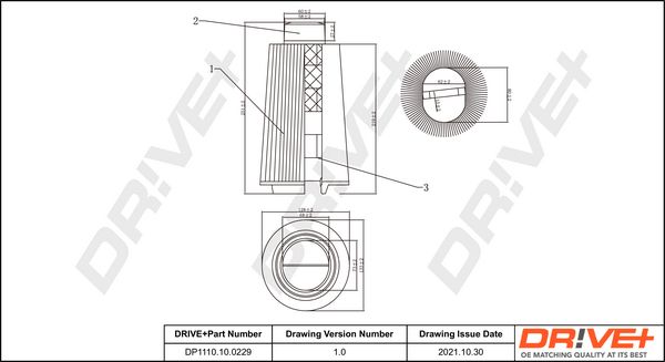 dp1110100229 Dr!ve+ Повітряний фільтр
