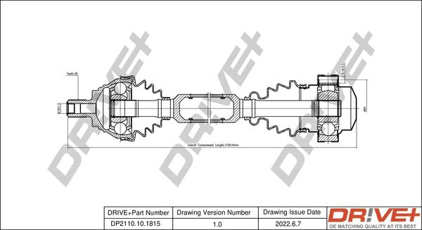 dp2110101815 Dr!ve+ Піввісь