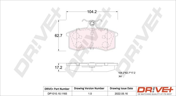 dp1010101165 Dr!ve+ Гальмівні колодки