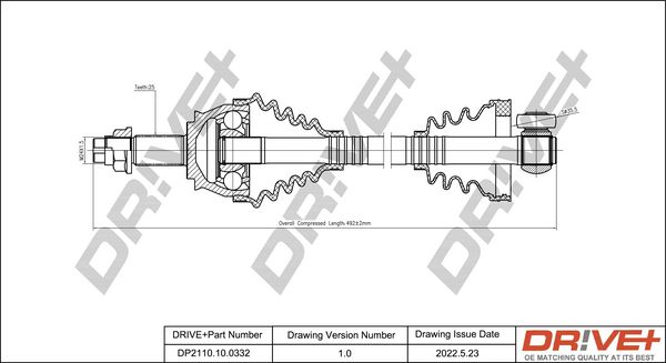 dp2110100332 Dr!ve+ Полуось