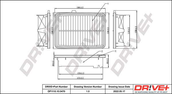 dp1110100470 Dr!ve+ Повітряний фільтр