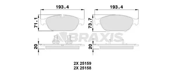 Тормозные колодки Braxis aa0393 для Audi A8