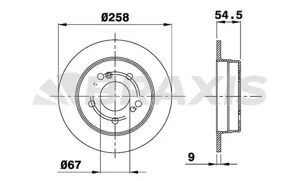 ae0223 Braxis Тормозной диск для Mercedes C-Class