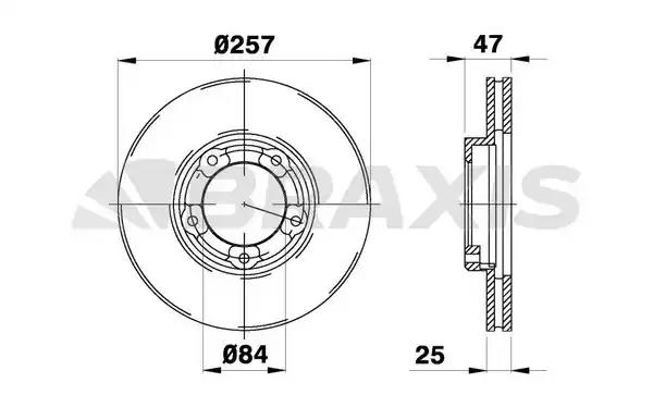 ae0442 Braxis Тормозной диск