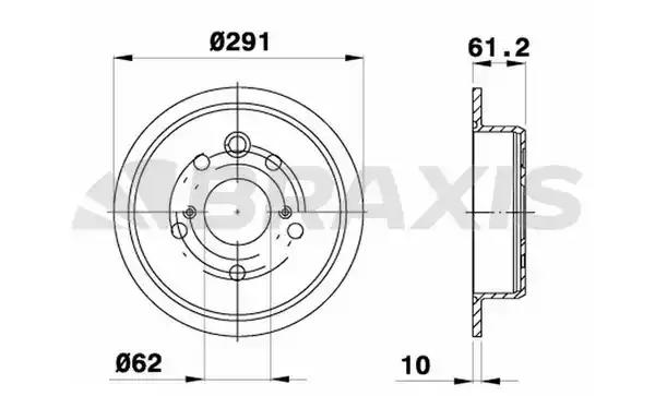 ae0612 Braxis Тормозной диск для Lexus IS