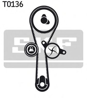 VKMC 06010-2 SKF Комплект ременя ГРМ + помпа для Renault Twingo