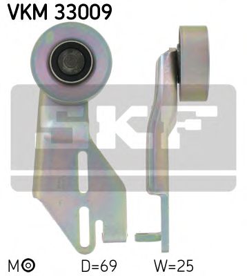 VKM 33009 SKF Натяжний ролик поліклинового ременя