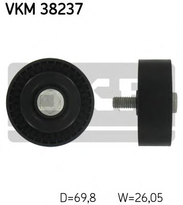 VKM 38237 SKF Обводной ролик поликлинового ремня