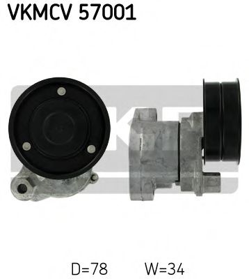 VKMCV 57001 SKF Натяжной ролик поликлинового ремня