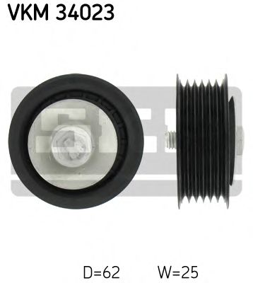 VKM 34023 SKF Обводной ролик поликлинового ремня