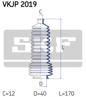 VKJP 2019 SKF Пильник кермової рейки