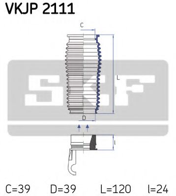 VKJP 2111 SKF Пыльник рулевой рейки