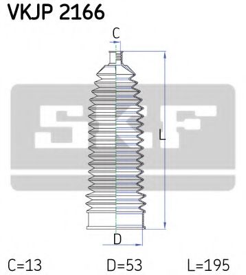 VKJP 2166 SKF Пыльник рулевой рейки