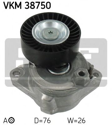 VKM 38750 SKF Натяжний ролик поліклинового ременя