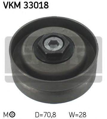 VKM 33018 SKF Натяжной ролик поликлинового ремня