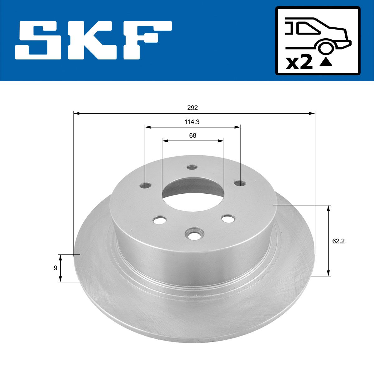 vkbd90263s2 SKF Тормозной диск