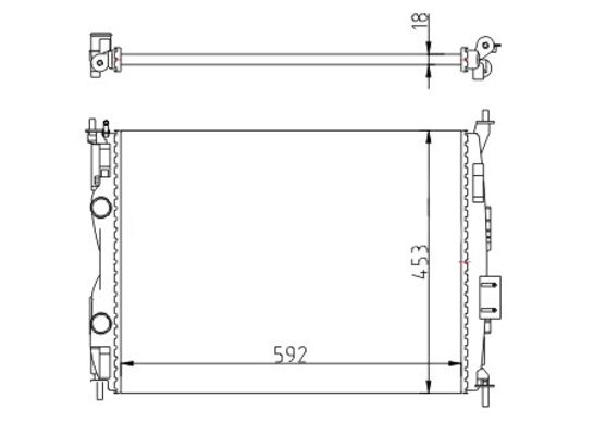 616443 Hart Радіатор охолодження двигуна для Nissan Qashqai