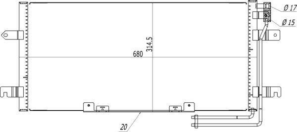 619527 Hart Радіатор кондиціонера для Volkswagen Transporter