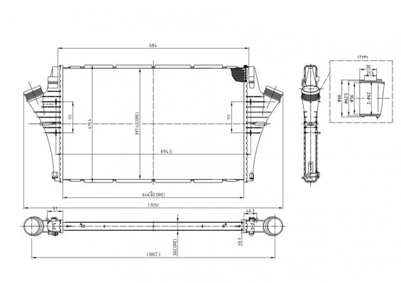 642956 Hart Интеркулер для SAAB 9-3