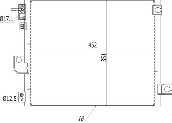 614526 Hart Радіатор кондиціонера для Hyundai Atos