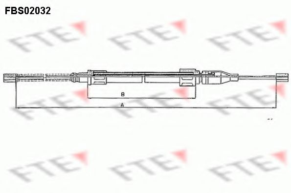 FBS02032 FTE Трос ручного тормоза для Volkswagen Polo