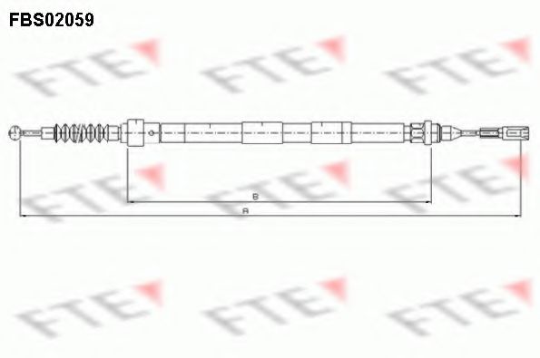 FBS02059 FTE Трос ручного гальма