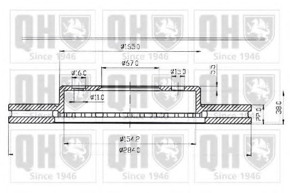 BDC3445 Quinton Hazell Тормозной диск