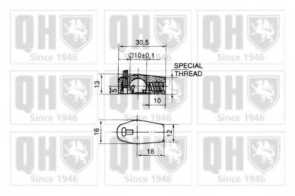 QTS128090 Quinton Hazell Газовий упор багажника для Ford Escort