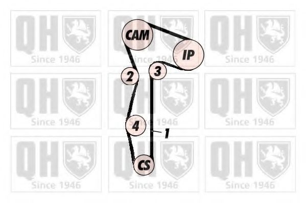 QBK243 Quinton Hazell Комплект ременя ГРМ