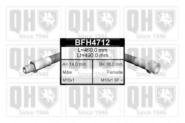 BFH4712 Quinton Hazell Гальмівний шланг