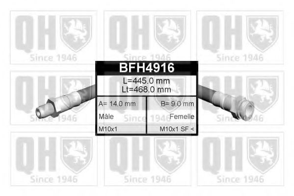 BFH4916 Quinton Hazell Гальмівний шланг