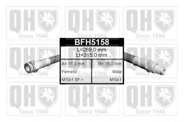 BFH5158 Quinton Hazell Тормозной шланг для Ford Mondeo
