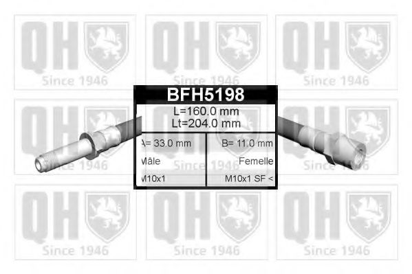 BFH5198 Quinton Hazell Гальмівний шланг