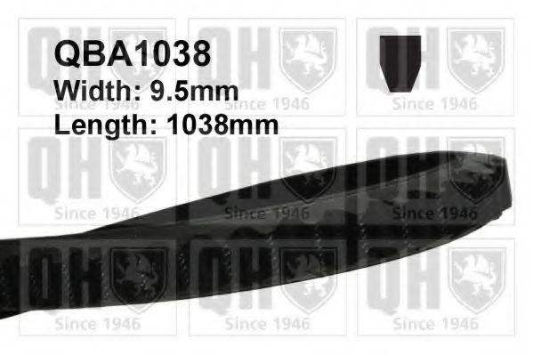 QBA1038 Quinton Hazell Клиновий ремінь