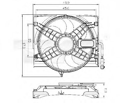 803-0011 TYC Вентилятор системы охлаждения двигателя для BMW 3 Series