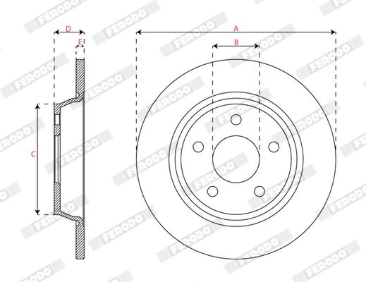 ddf3022c Ferodo Тормозной диск для Ford Focus